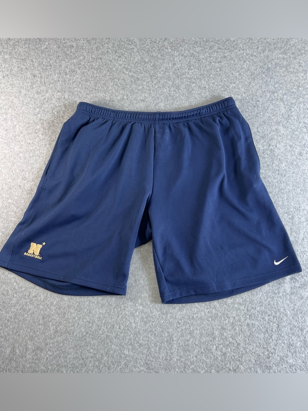 Y2K nike team Men’s Navy midshipmen player issued Basketball Shorts men 2XL